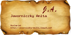 Javorniczky Anita névjegykártya